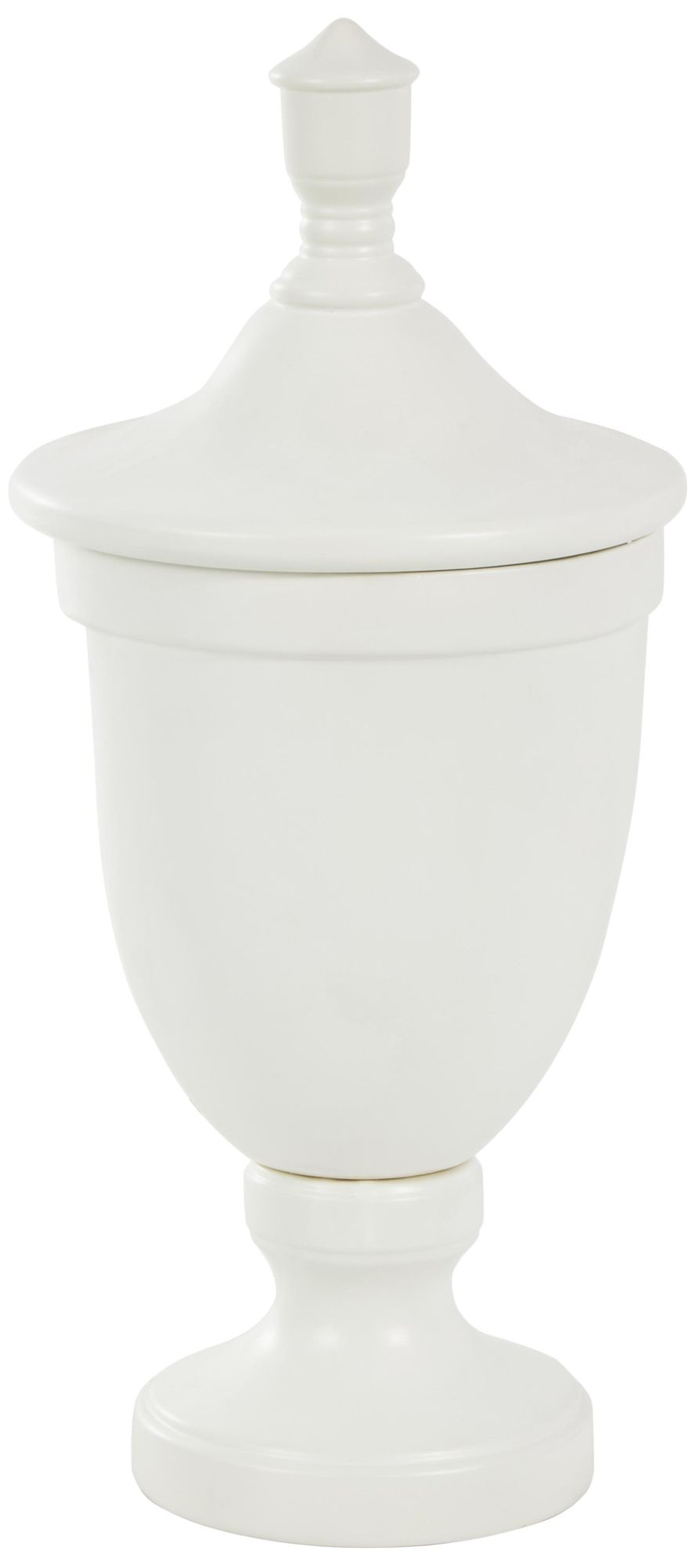Image 2 White Ceramic Traditional Decorative Jars, 10" x 10" x 22"