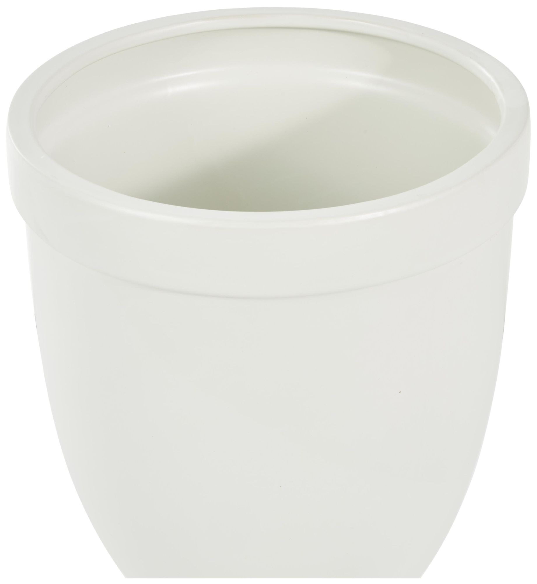 Image 3 White Ceramic Traditional Decorative Jars, 11" x 11" x 28" more views