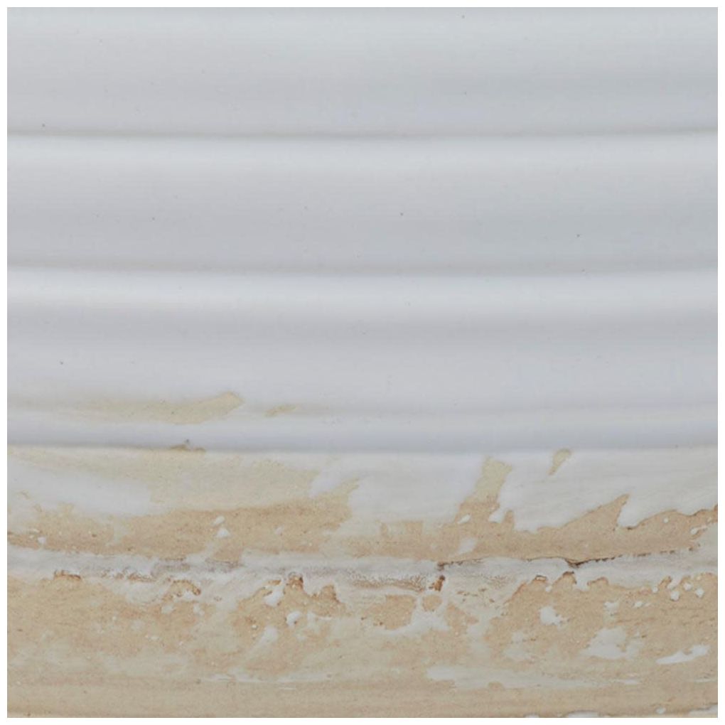 Image 7 White Ceramic Vintage Planter, 9" x 8" x 10" more views