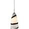 White Chocolate Swirl Glass 4" Wide Low Voltage Mini Pendant