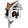 White Christmas Cabin Birdhouse