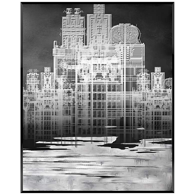 Image 1 White Cityscape 20 inch High Contemporary Giclee Wall Art