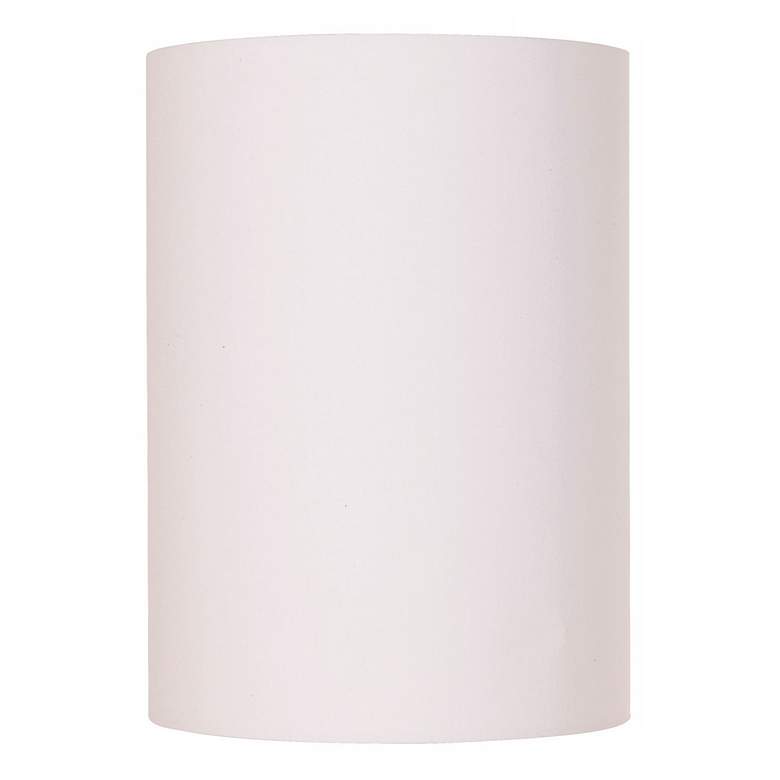 Image 1 White Cotton Drum Cylinder Shade 8x8x11 (Spider)