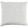 White Cotton Velvet 20" Square Decorative Pillow
