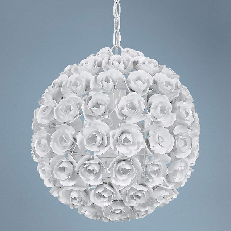 Image 1 White Cypress 14" Wide Pendant Light
