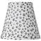 White Daisy Print Bell Lamp Shade 3.25x5.5x5 (Clip-On)