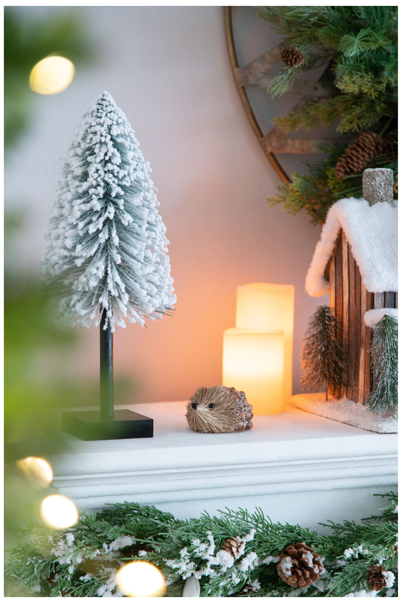 Image 4 White Decorative Snowy Tree - White, Black more views