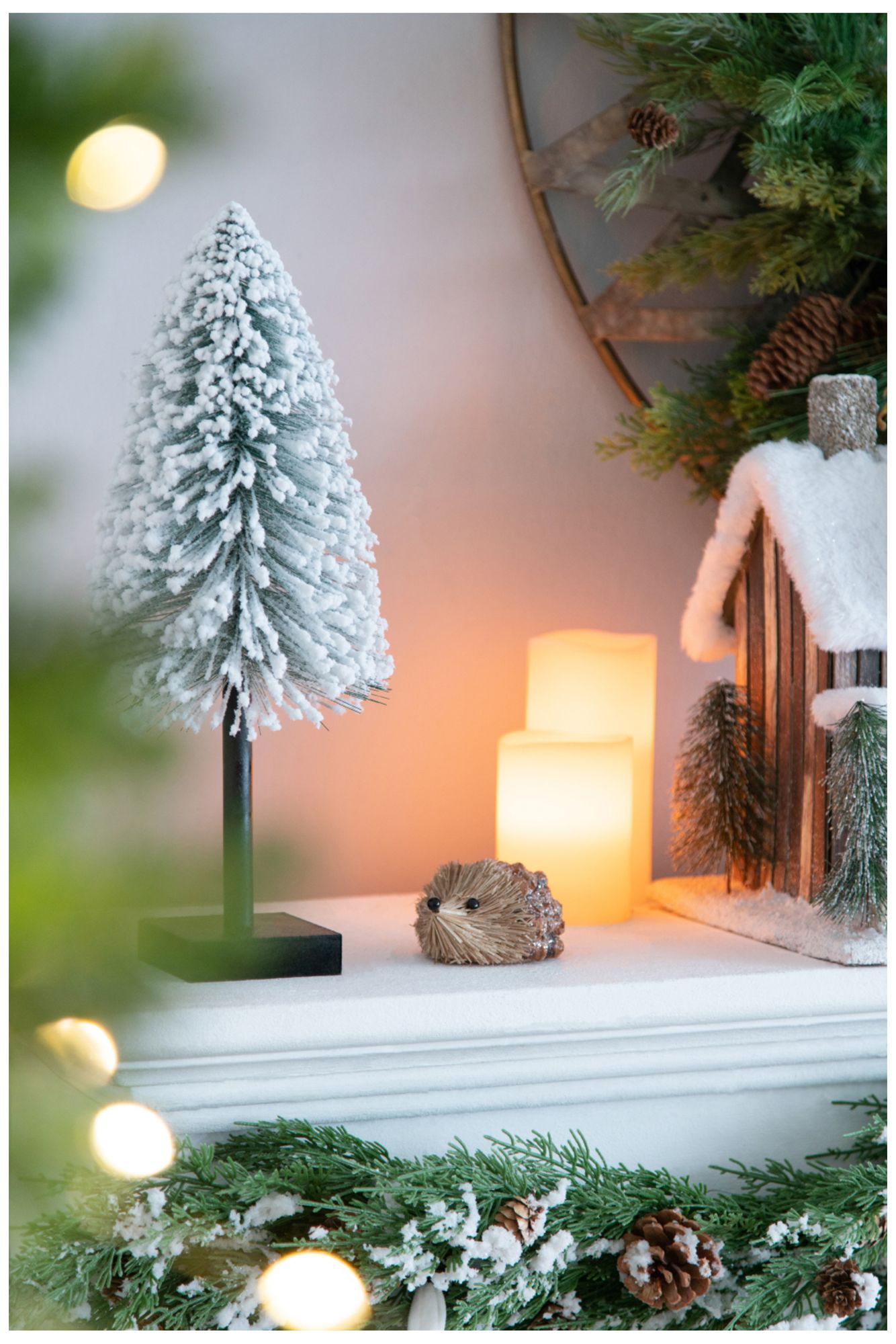 Image 5 White Decorative Snowy Tree - White, Black more views