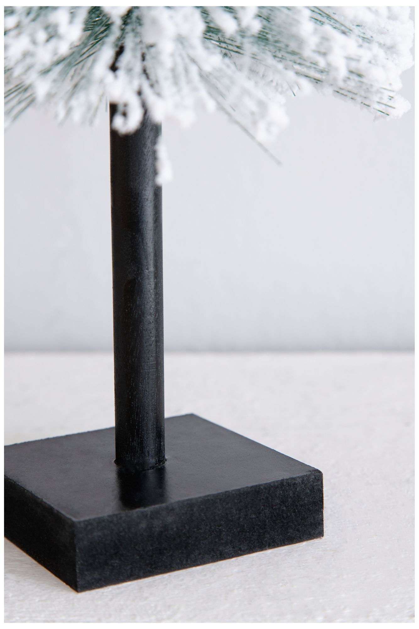 White Decorative Snowy Tree - White, Black