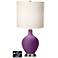 White Drum 2-Light Lamp - 2 Outlets and USB in Kimono Violet