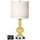 White Drum Apothecary Lamp - 2 Outlets and 2 USBs in Butter Up