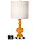 White Drum Apothecary Lamp - 2 Outlets and 2 USBs in Carnival
