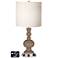 White Drum Apothecary Lamp - 2 Outlets and 2 USBs in Mocha