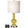 White Drum Apothecary Lamp - 2 Outlets and 2 USBs in Nugget