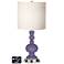 White Drum Apothecary Lamp - 2 Outlets and 2 USBs in Purple Haze