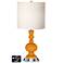 White Drum Apothecary Lamp - 2 Outlets and USB in Carnival