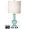 White Drum Apothecary Lamp - 2 Outlets and USB in Cay