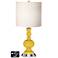 White Drum Apothecary Lamp - 2 Outlets and USB in Citrus