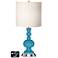 White Drum Apothecary Lamp - 2 Outlets and USB in Jamaica Bay