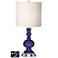 White Drum Apothecary Lamp - 2 Outlets and USB in Valiant Violet