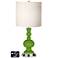 White Drum Apothecary Lamp - Outlets and USBs in Rosemary Green