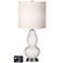 White Drum Gourd Lamp - 2 Outlets and 2 USBs in Smart White