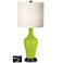 White Drum Jug Lamp - 2 Outlets and 2 USBs in Tender Shoots