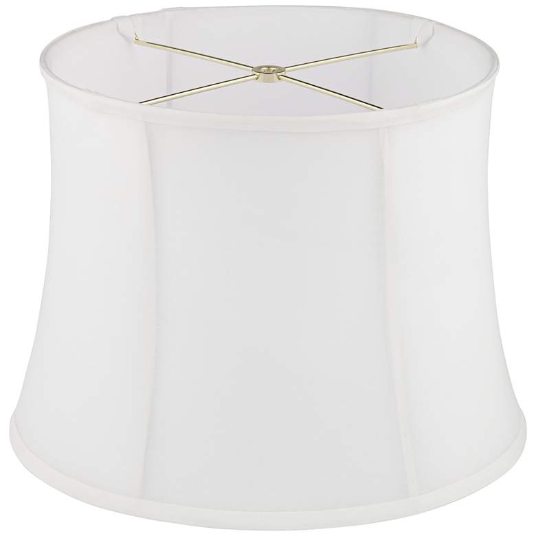 Image 5 White Drum Lamp Shades 11.5x13.5x10 (Spider) Set of 2 more views