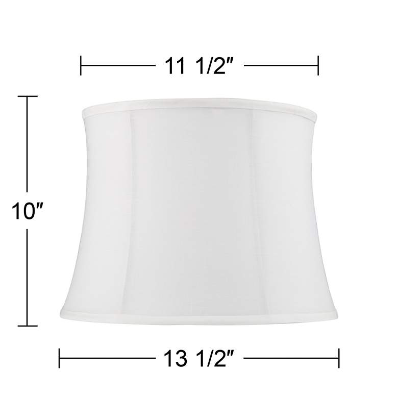 Image 7 White Drum Lamp Shades 11.5x13.5x10 (Spider) Set of 2 more views