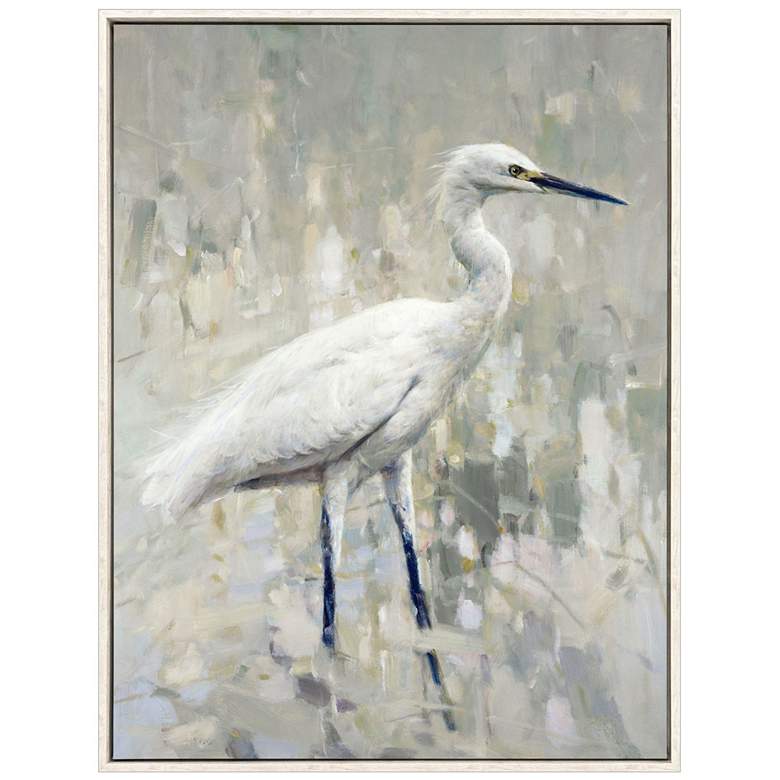 Image 1 White Egret 38"W x 50"H Canvas
