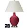 White Empire 2-Light Lamp - 2 Outlets and USB in Antique Red