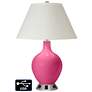 White Empire 2-Light Lamp - 2 Outlets and USB in Blossom Pink