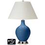 White Empire 2-Light Lamp - 2 Outlets and USB in Regatta Blue