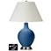 White Empire 2-Light Lamp - 2 Outlets and USB in Regatta Blue