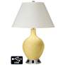 White Empire 2-Light Table Lamp - 2 Outlets and USB in Butter Up