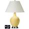 White Empire 2-Light Table Lamp - 2 Outlets and USB in Butter Up