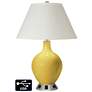 White Empire 2-Light Table Lamp - 2 Outlets and USB in Nugget