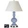 White Empire Apothecary Lamp - 2 Outlets and 2 USBs in Blue Sky