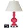 White Empire Apothecary Lamp - 2 Outlets and 2 USBs in Eros Pink