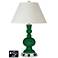 White Empire Apothecary Lamp - 2 Outlets and 2 USBs in Greens