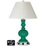 White Empire Apothecary Lamp - 2 Outlets and 2 USBs in Leaf
