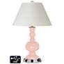 White Empire Apothecary Lamp - 2 Outlets and 2 USBs in Rose Pink
