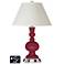 White Empire Apothecary Lamp - 2 Outlets and USB in Antique Red