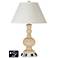 White Empire Apothecary Lamp - 2 Outlets and USB in Colonial Tan