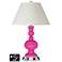 White Empire Apothecary Lamp - 2 Outlets and USB in Fuchsia