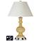 White Empire Apothecary Lamp - 2 Outlets and USB in Humble Gold