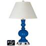 White Empire Apothecary Lamp - 2 Outlets and USB in Hyper Blue