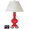 White Empire Apothecary Lamp - 2 Outlets and USB in Poppy Red