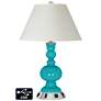 White Empire Apothecary Lamp - 2 Outlets and USB in Surfer Blue