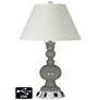 White Empire Apothecary Lamp - Outlets and USB in Gauntlet Gray